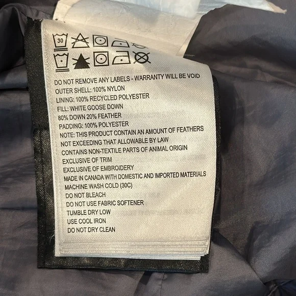 Canada Goose Ellison Packable Down Coat Navy Blue Hooded Jacket Sz S Womenโs - Picture 11 of 16